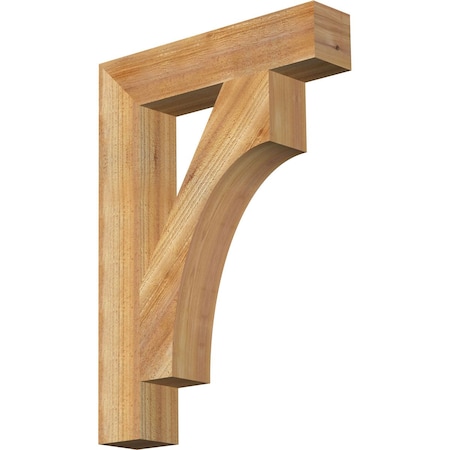 Ekena Millwork Westlake Block Rough Sawn Bracket, Western Red Cedar, 4"W x 20"D x 28"H BKT04X20X28WTL05RWR